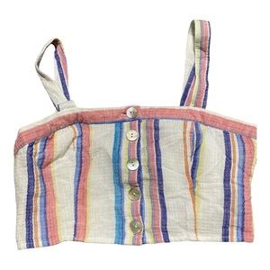 FOREVER 21 WOVEN BUTTON CROP XS​​